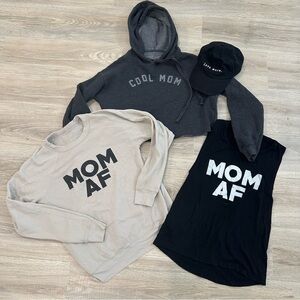 Cool Mom AF sweatshirt & tank top bundle